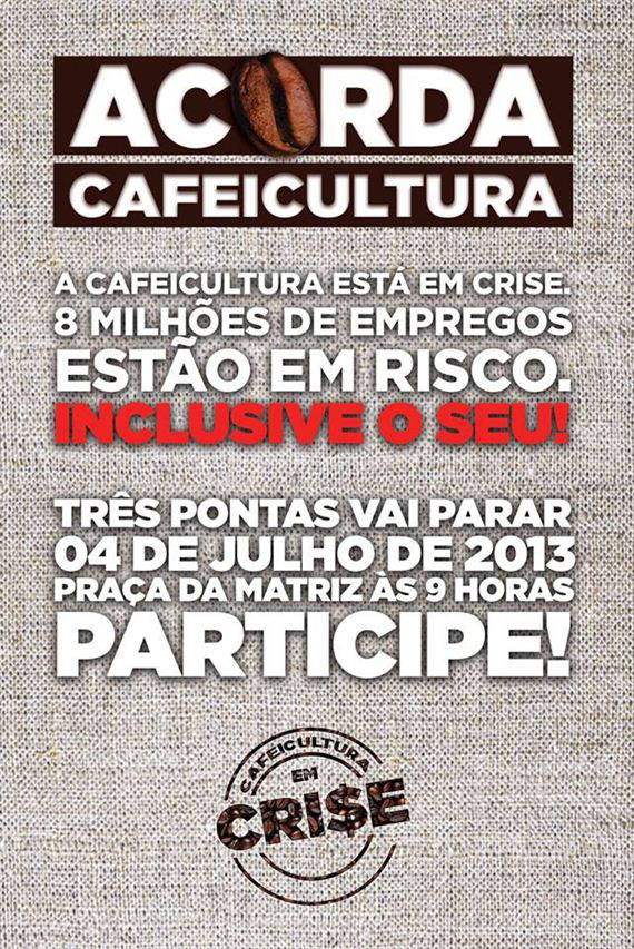 'Acorda Cafeicultura': manifestação em Três Pontas-MG reunirá setor nesta quinta-feira