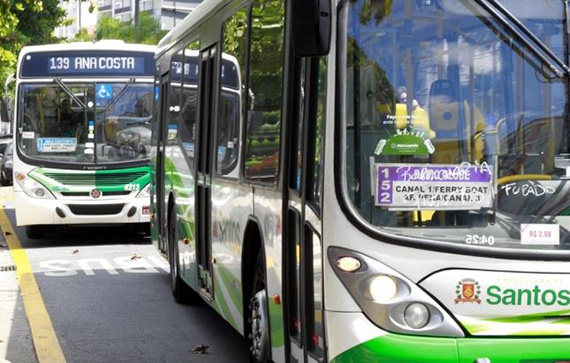 Preço da passagem de ônibus em Santos poderá chegar a R$ 3,30