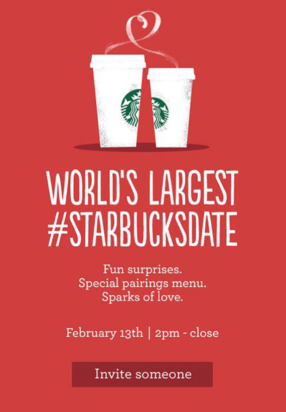 Parceria entre Starbucks e Match propõe encontro de solteiros no ‘Valentine’s Day’
